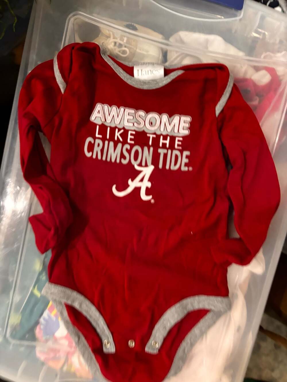Hanes Alabama Crimson Tide Awesome Like The Crimson Tide Infant Long Sleeve Body